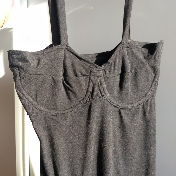 vintage 90s jersey knit maxi body con slip dress - Picture 6 of 15